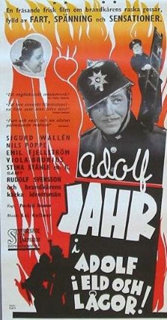 Adolf i eld och lågor (1939) постер