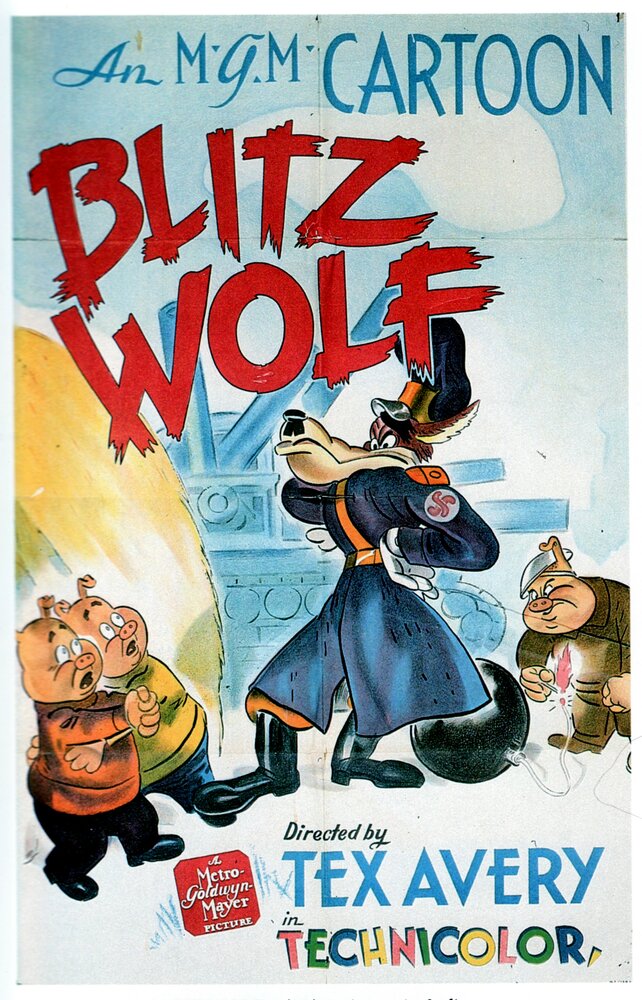 Три поросенка и волк Адольф (1942) постер