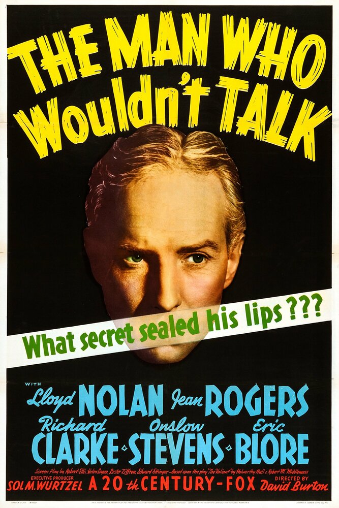 Человек, который не хотел говорить (1940) постер
