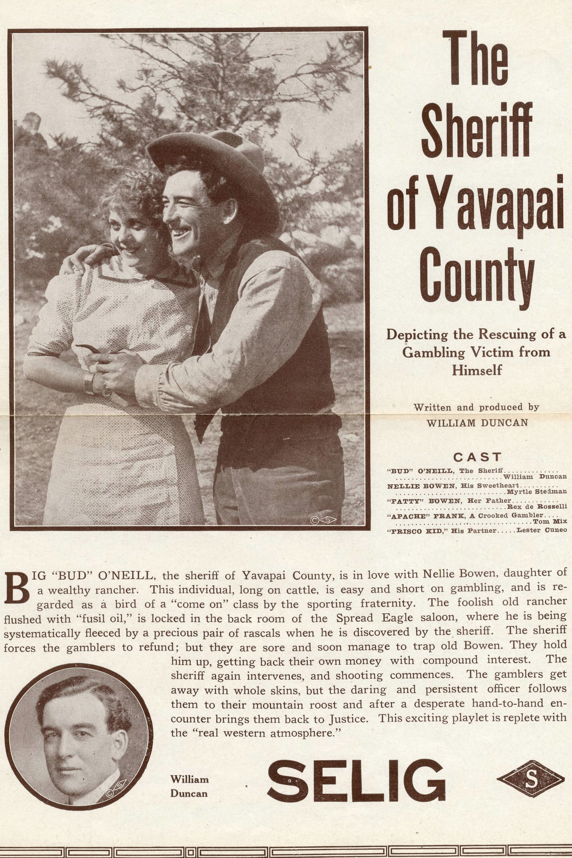 The Sheriff of Yavapai County (1913) постер