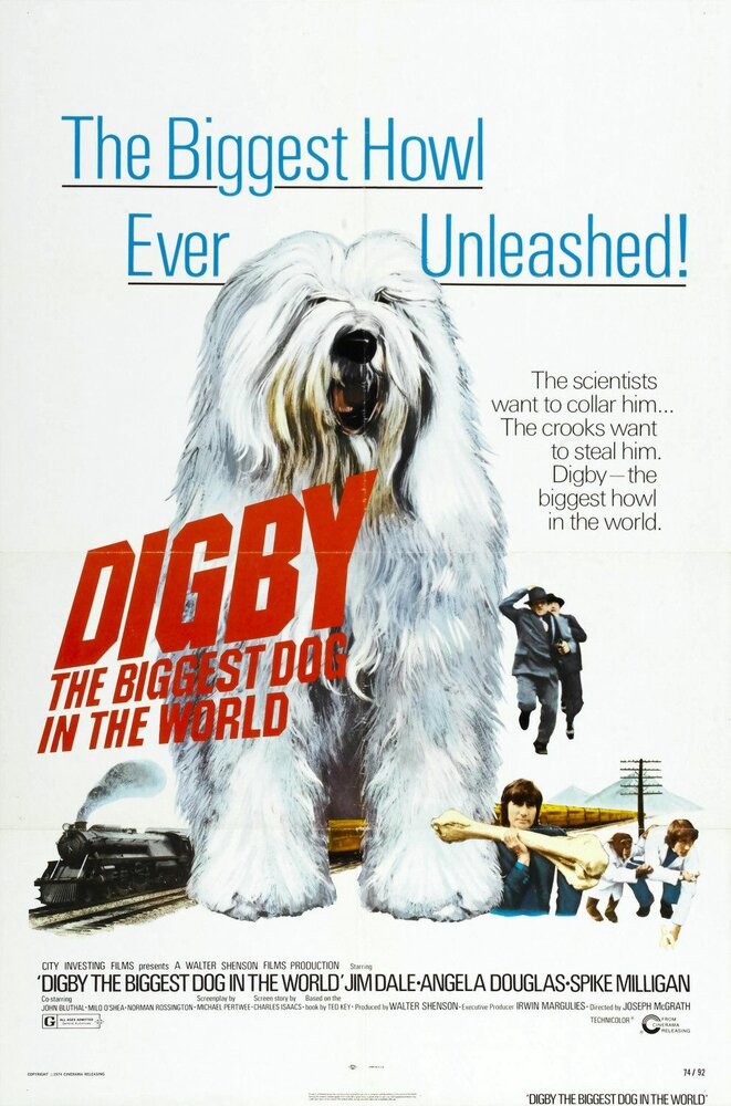 Дигби, самый большой пес в мире (1973) постер