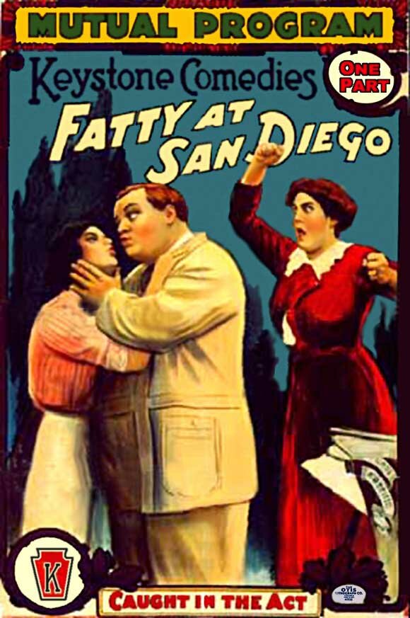 Фатти в Сан-Диего (1913) постер