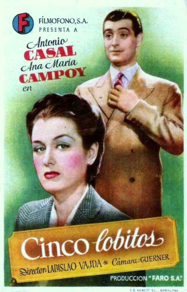 Cinco lobitos (1945) постер