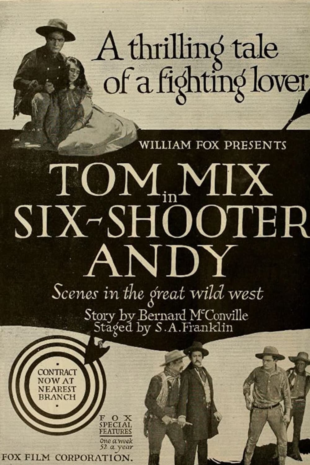 Энди – стреляющий 6 раз (1918) постер